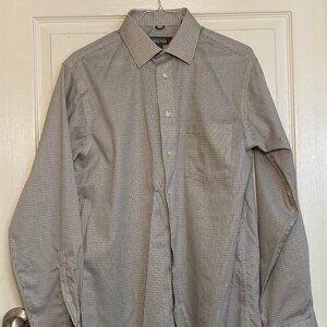 Mens dress shirt by Kenneth Cole Reaction yellow/stripes sze med 15-15 1/2 34-35